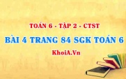 Bài 4 trang 84 SGK Toán 6 Tập 2 Chân trời sáng tạo